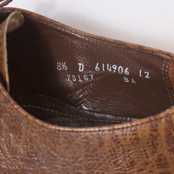 VTG Florsheim Imperial McHale 8.5 D Kudu Plain Toe Derby 79167 Very Good - Picture 6 of 8